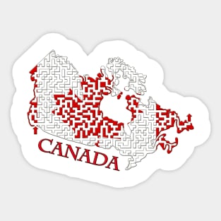 Canada Outline Maze & Labyrinth Sticker